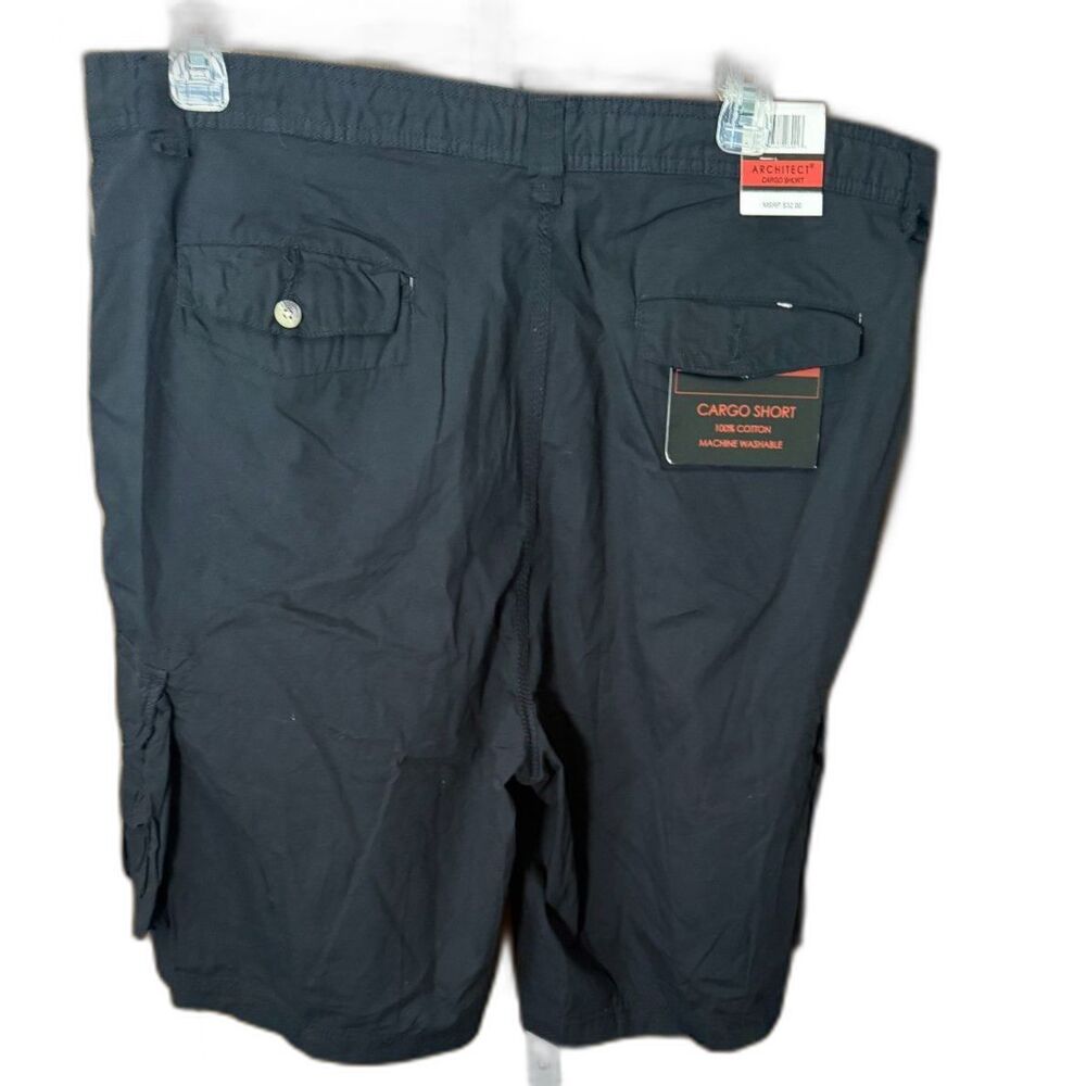 NEW Men's Black Cargo Shorts sz 40 100% Cotton Architect